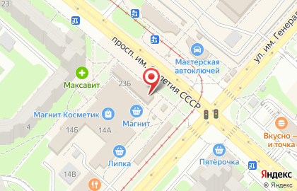 Мастерская по изготовлению ключей в Октябрьском районе на карте
