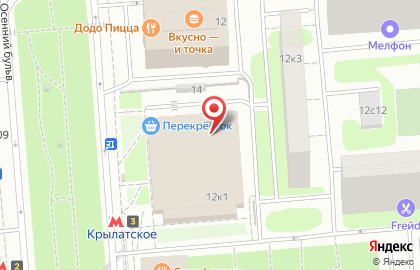 ОАО Банкомат, Банк Петрокоммерц на Осеннем бульваре на карте