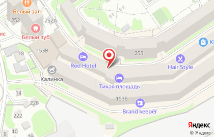 Гостиница Тихая площадь в Заельцовском районе на карте