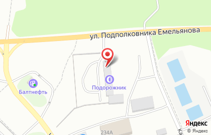Автокомплекс на улице Подполковника Емельянова на карте