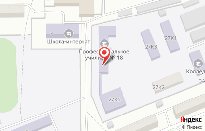 Профессиональный лицей №18 на улице Александра Невского на карте