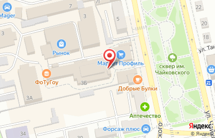 Копицентр A4+ на улице Чайковского на карте