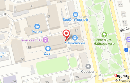 Торгово-сервисный центр Элемент на улице Чайковского на карте