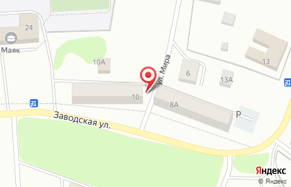 Магазин автотоваров на Заводской улице на карте
