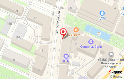 Банк ВТБ в Вологде на карте