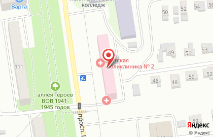 Городская больница Лысьвенского городского округа на проспекте Победы в Лысьве на карте
