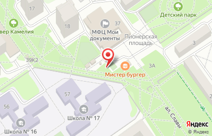 Продовольственный магазин Родник в микрорайоне Жукова на карте
