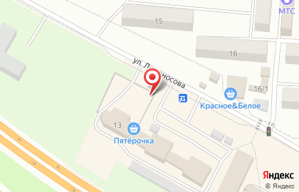 Шиномонтажная мастерская на улице Ломоносова на карте