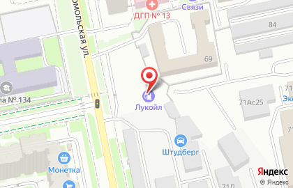Лукойл-ликард на Комсомольской улице на карте