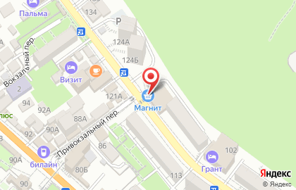 Супермаркет Магнит в Лазаревском районе на карте