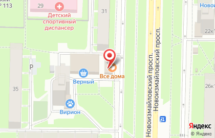 Булочная Все дома на Новоизмайловском проспекте на карте