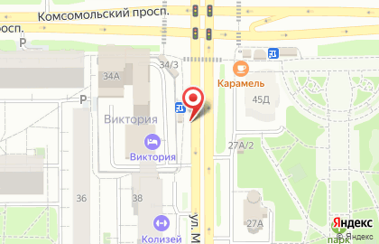 Продуктовый магазин в Челябинске на карте