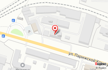 Компания Интерпак на улице Парижской Коммуны на карте