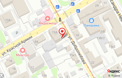 Аптека М+ на улице Добролюбова на карте