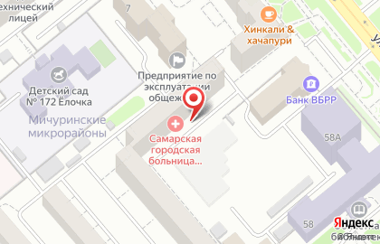 Городская поликлиника №9 в Октябрьском районе на карте
