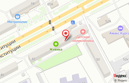 Служба заказа товаров аптечного ассортимента Аптека.ру на улице Конституции, 42 на карте