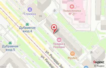 Магазин детской одежды, обуви и игрушек Счастливые детки на улице Рихарда Зорге на карте