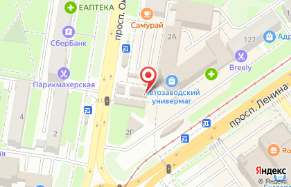 Киоск по продаже хлебобулочных изделий на улице Октября 2А на карте
