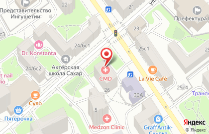 Медицинская клиника CMD на улице Воронцовская на карте
