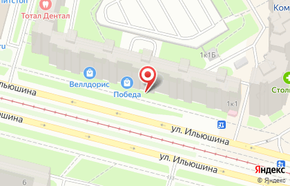 Магазин экотоваров Клевер на метро Комендантский проспект на карте