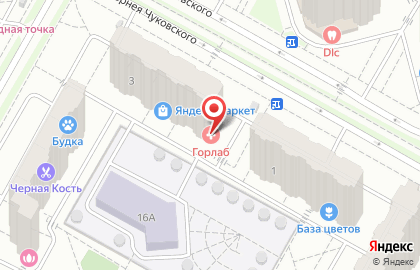 Лабораторная служба Хеликс на улице Корнея Чуковского на карте