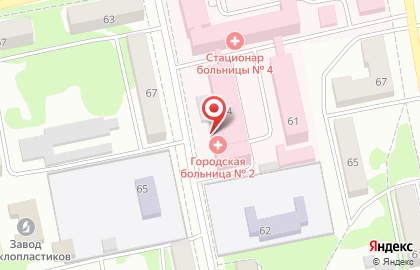 Городская больница №4, г. Бийск на улице Михаила Ломоносова на карте