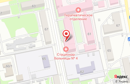 Городская больница №4, г. Бийск на улице Михаила Ломоносова на карте