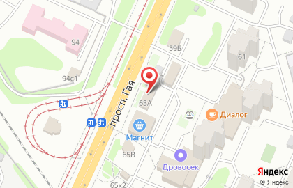 Торгово-сервисный центр Дровосек в Железнодорожном районе на карте