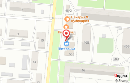 Супермаркет Пятёрочка на улице Трубников в Первоуральске на карте
