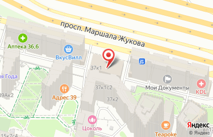 Компания Мир натяжных потолков на проспекте Маршала Жукова на карте