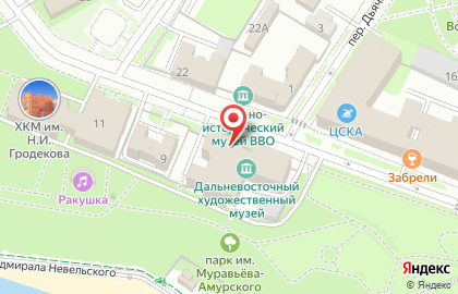 Хабаровская краевая филармония в Центральном районе на карте