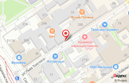 Салон мебели в Барнауле на карте