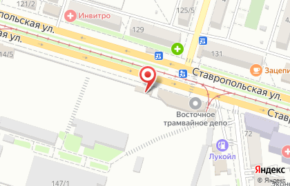 Автомойка на улице Ставропольская на карте