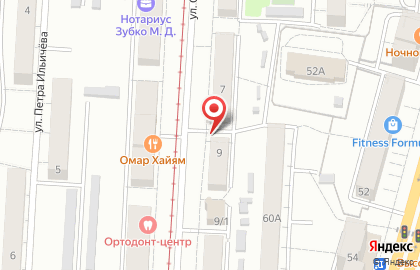 Express-шина на улице Серова на карте