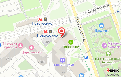 Магазин Пеко на Суздальской улице на карте