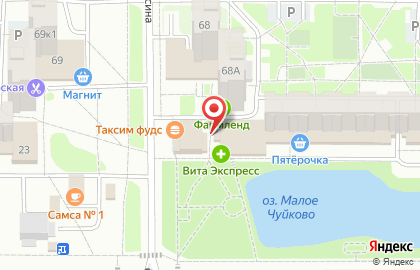 Магазин овощей и фруктов в Ново-Савиновском районе на карте