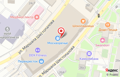 Студия растительной косметики Yves Rocher France в Москворечье-Сабурово на карте
