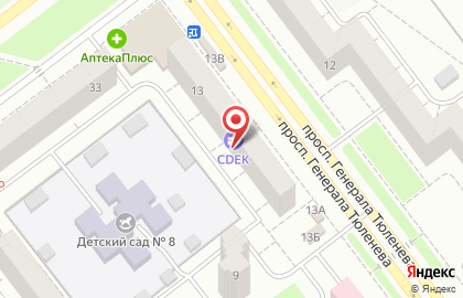 “ГЛАВКОМ” центр недвижимости на проспекте Генерала Тюленева на карте