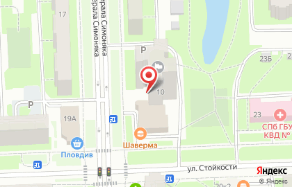 Участковый пункт полиции 8 отдел полиции, Управления МВД Кировского района на улице Генерала Симоняка, 10 на карте