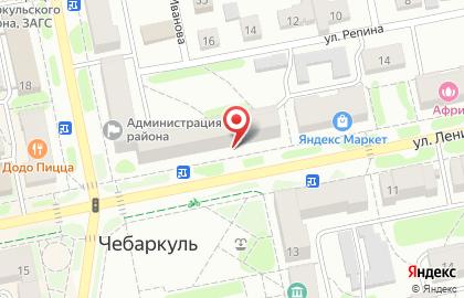 Управление по земельно-имущественным отношениям на улице Ленина на карте