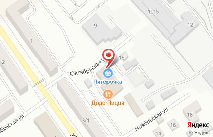 Универсам Пятёрочка на Октябрьской улице, 14 на карте