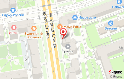 Магазин обуви Salamander на проспекте Стачек на карте