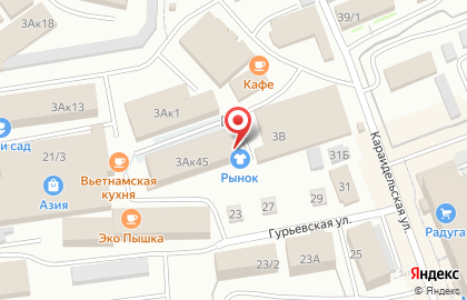 Торговый центр Азия на Гурьевской улице на карте