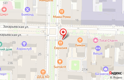 Ресторан быстрого питания Hesburger на Захарьевской улице на карте