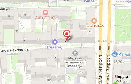 Супермаркет Дикси на 12-ой Красноармейской улице на карте