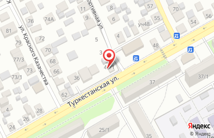 Компания Стахановцы на Туркестанской улице на карте