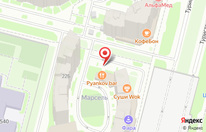 Сеть пекарен-кондитерских Буше на Туристской улице на карте