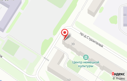 Гастроном в проезде Строителей на карте