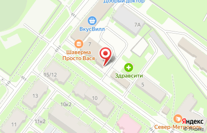Киоск по продаже фруктов и овощей в Петроградском районе на карте