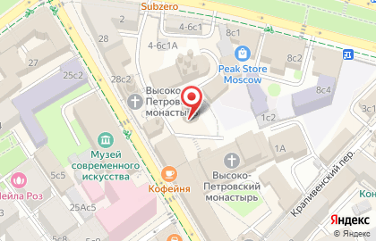 Храм святителя Петра митрополита Московского Высоко-Петровский мужской монастырь на карте